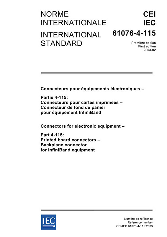 Cover IEC 61076-4-115:2003